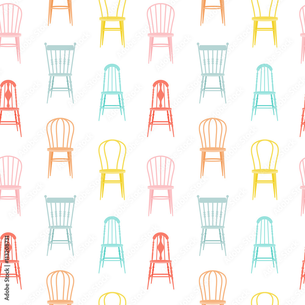 Vector set with chairs Vector set with chairs