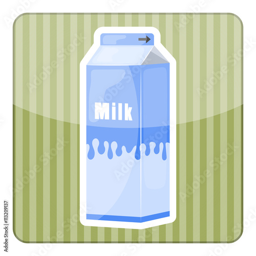 Milk pack colorful icon