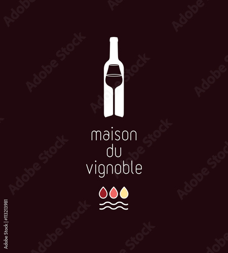 bouteille de vin, verre, vignoble, cave, vin