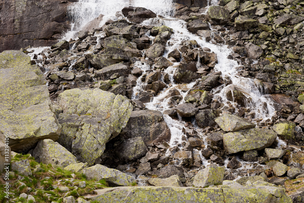 Slovakian Tatry Skok waterfall landscape