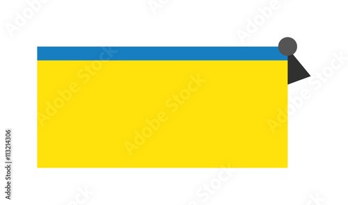 Office folder clip yellow paperclip holder