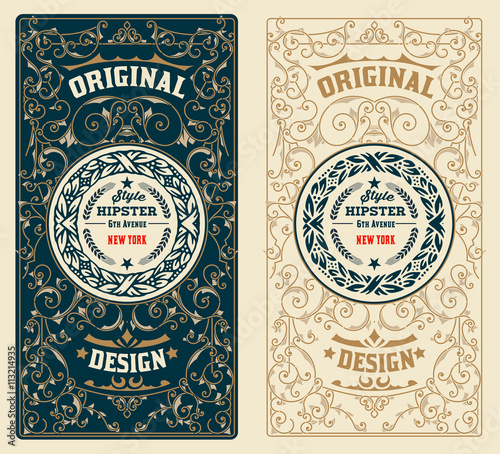 Retro Design with Floral Ornaments
