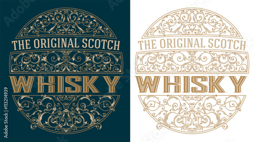 Whisky retro label