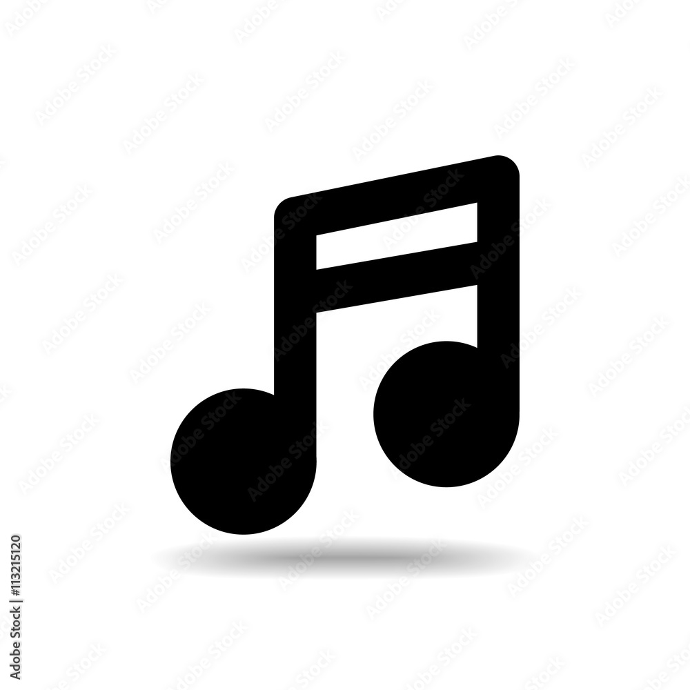 Quaver flat icon isolate on white background vector illustration eps 10 Quaver flat icon isolate on white background vector illustration eps 10