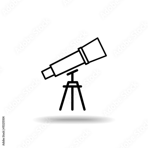 Telescope flat icon isolate on white background vector illustration eps 10