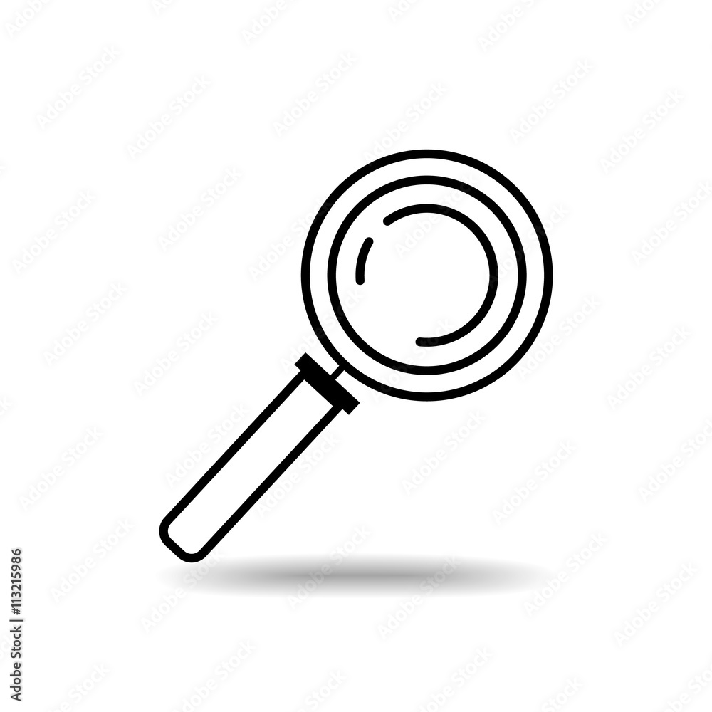 Magnifying glass flat icon isolate on white background vector illustration eps 10 Magnifying glass flat icon isolate on white background vector illustration eps 10