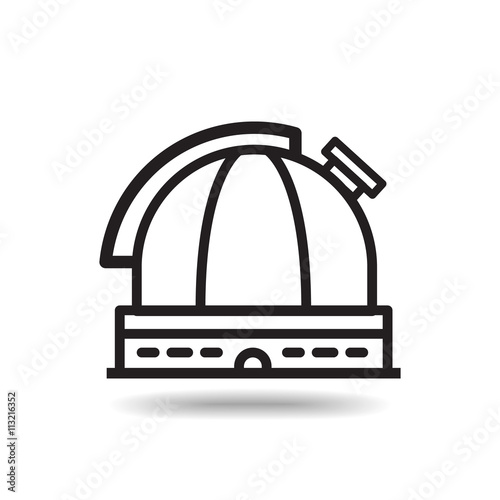 Observatory flat icon isolate on white background vector illustration eps 10