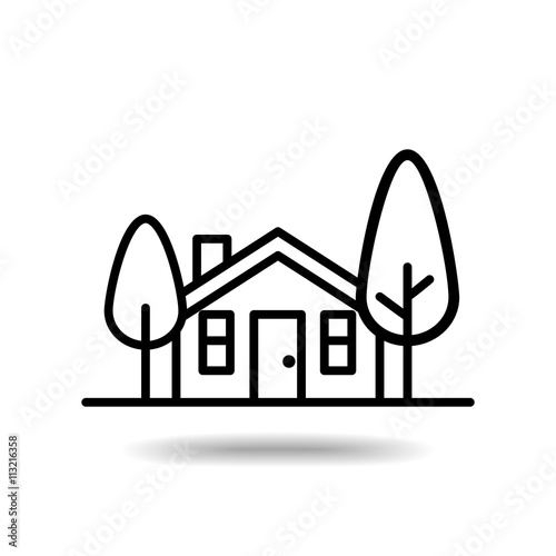 House flat icon isolate on white background vector illustration eps 10