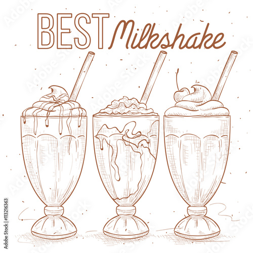 Scetch set milkshakes