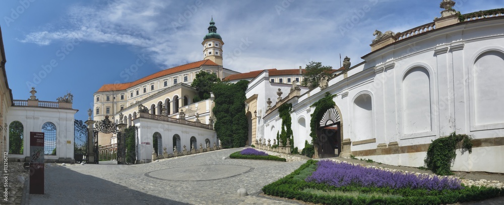 Mikulov castle in South Moravia in Czech republic