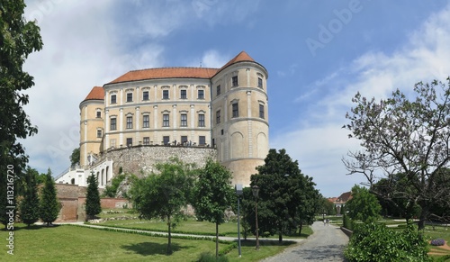 Mikulov castle in South Moravia in Czech republic