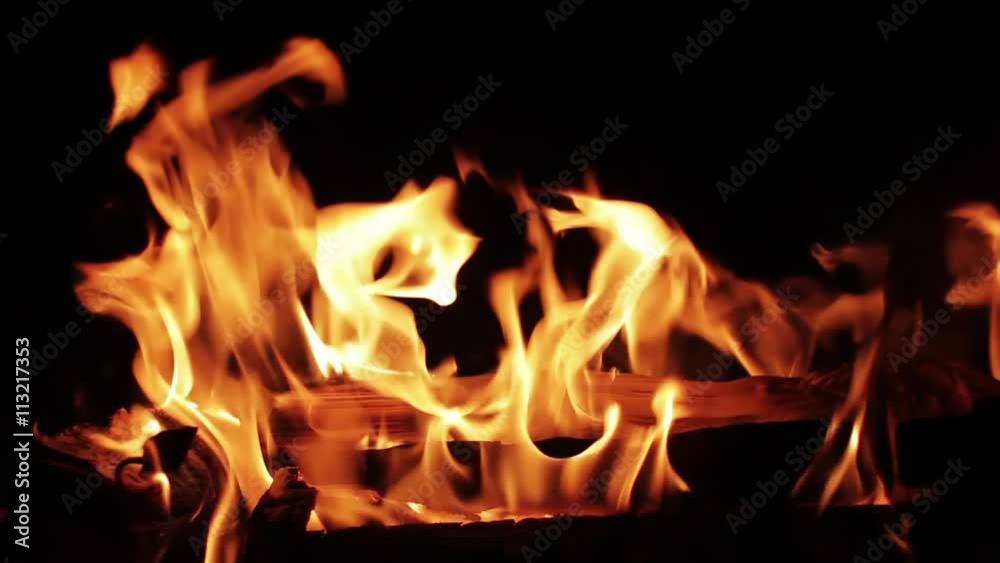 Bonfire Night, Burning Wood on black background Bonfire Night, Burning Wood on black background