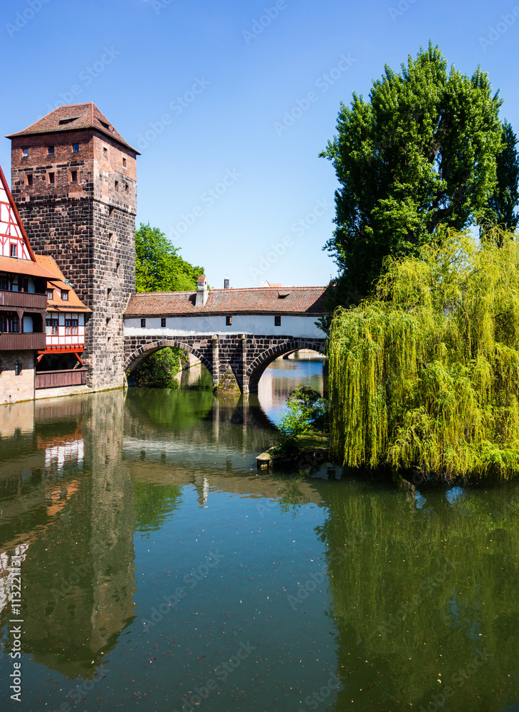 Obraz premium Henkerturm und Henkersteg in Nürnberg