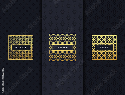 Luxury design elements frame. Abstract luxury backdrop texture, style. Elegant elements labels and frames luxury products