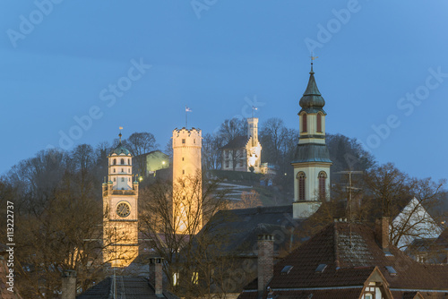 Ravensburg und die Türme zur blauen Stunde