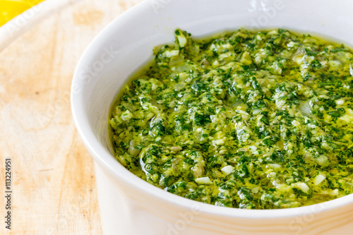 Green sauce for boiled meat