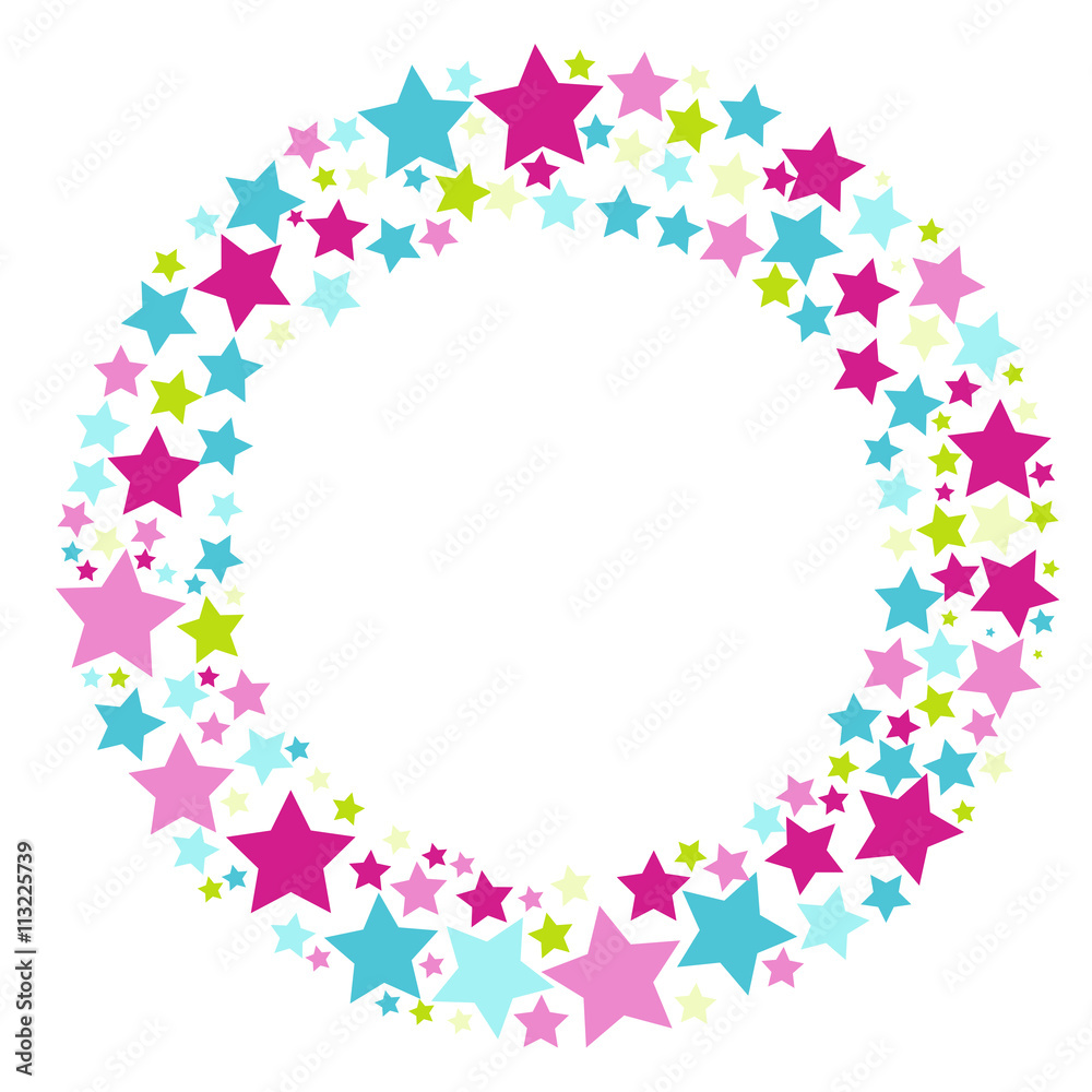 abstract colorful star circle background vector illustration