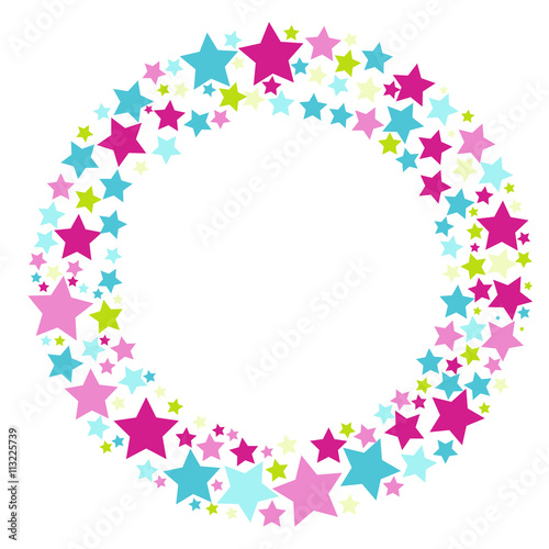 abstract colorful star circle background vector illustration