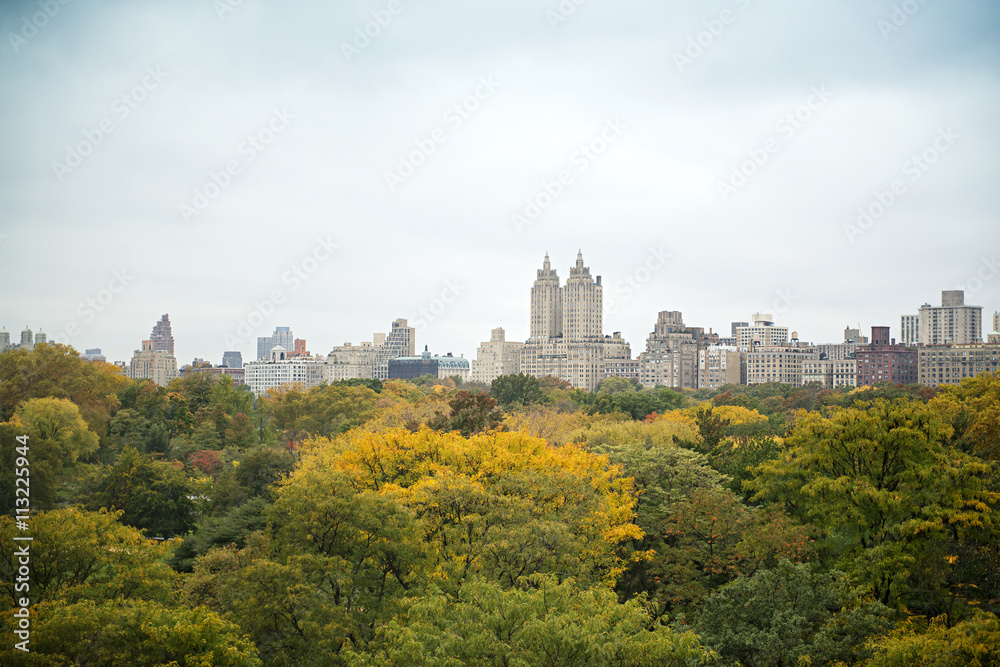 City skyline on overcast day City skyline on overcast day