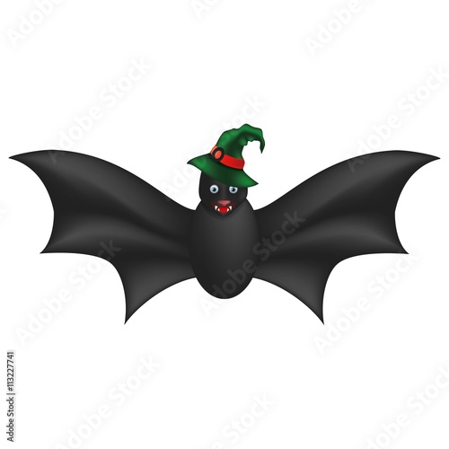 the bat with witch hat photo