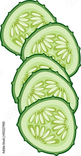 sliced cucumber