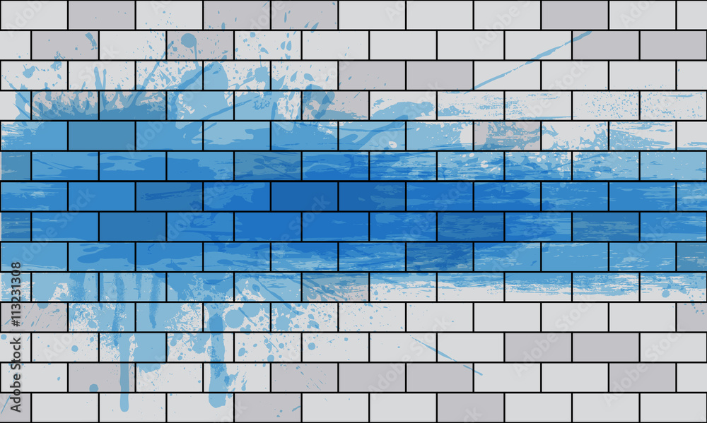 white brick wall with a paint spray white brick wall with a paint spray