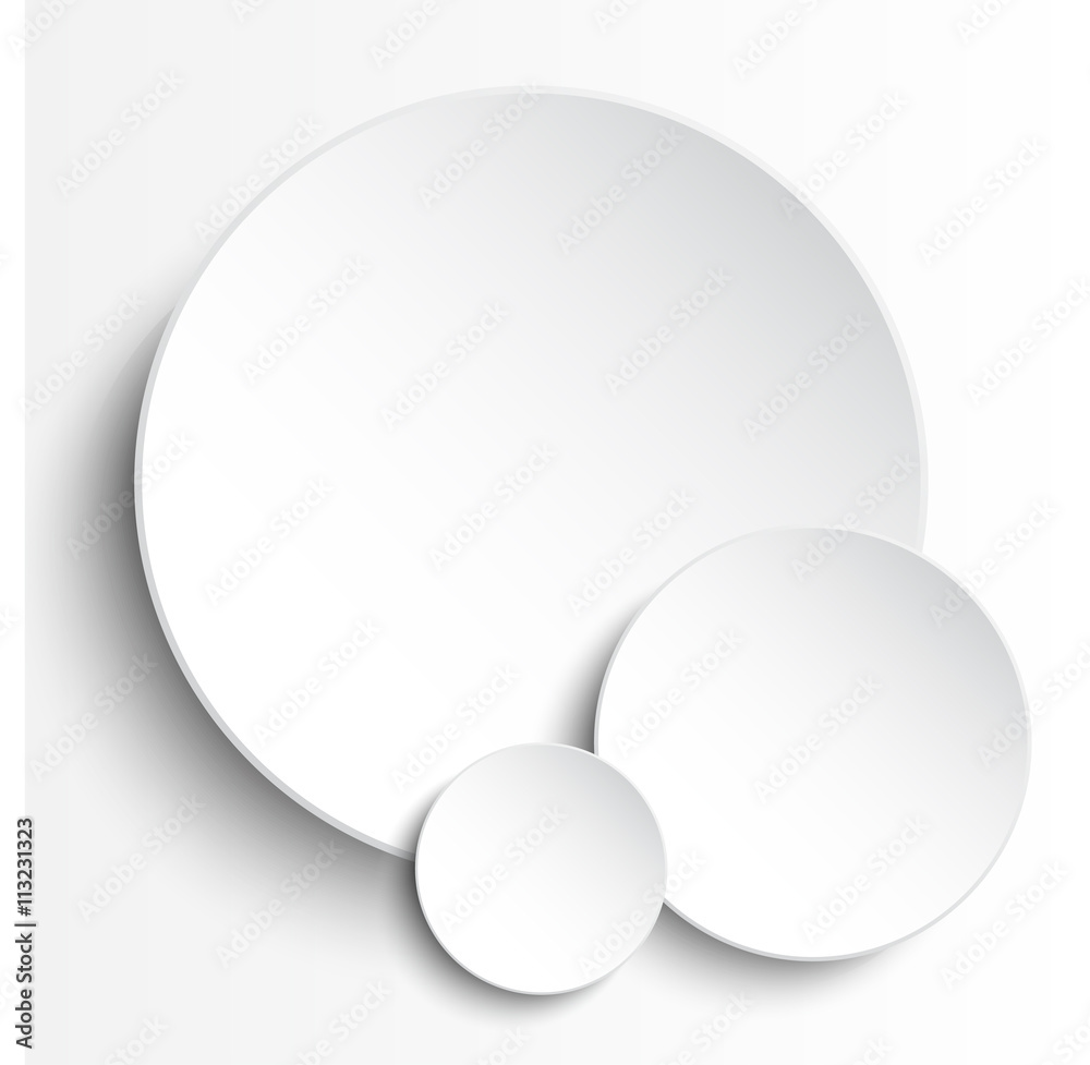 White circle empty banner on white background. White circle empty banner on white background.