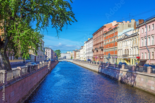 Bridge on the channel of Griboedov in St Petersburg, Russia