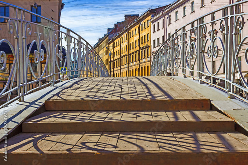 Bridge on the channel of Griboedov in St Petersburg, Russia