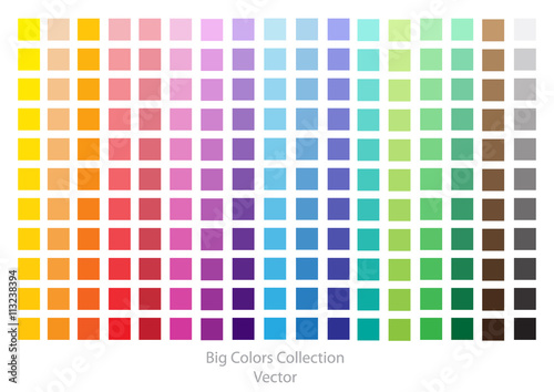 bright vector rainbow squares collection isolated on white background