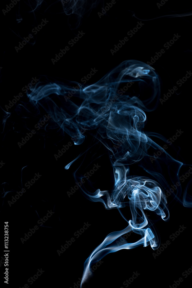 Fototapeta premium Abstract smoke on black background