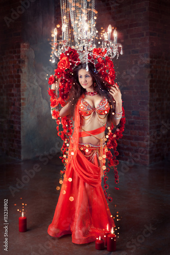 Red bellydancer