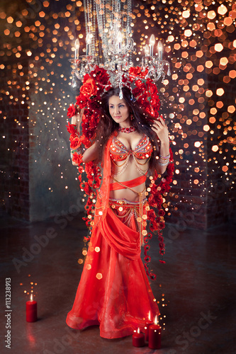 Red bellydancer