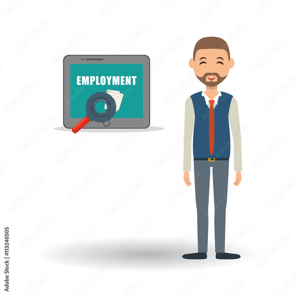 Employment design. Human resources icon. Isolated illustration Employment design. Human resources icon. Isolated illustration