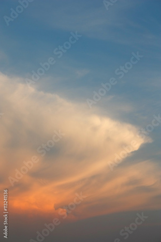 Beautiful blue sky with clouds