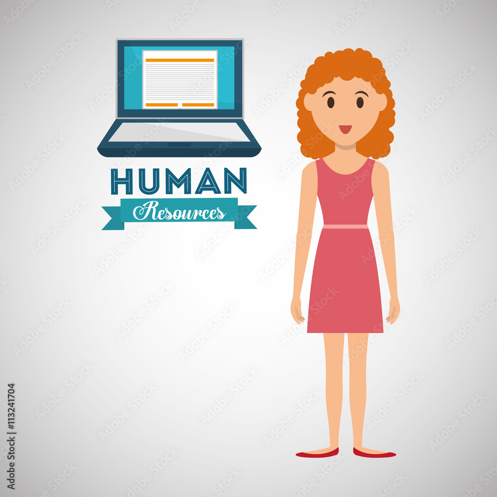 Human resources design. Person icon. Isolated illustration Human resources design. Person icon. Isolated illustration