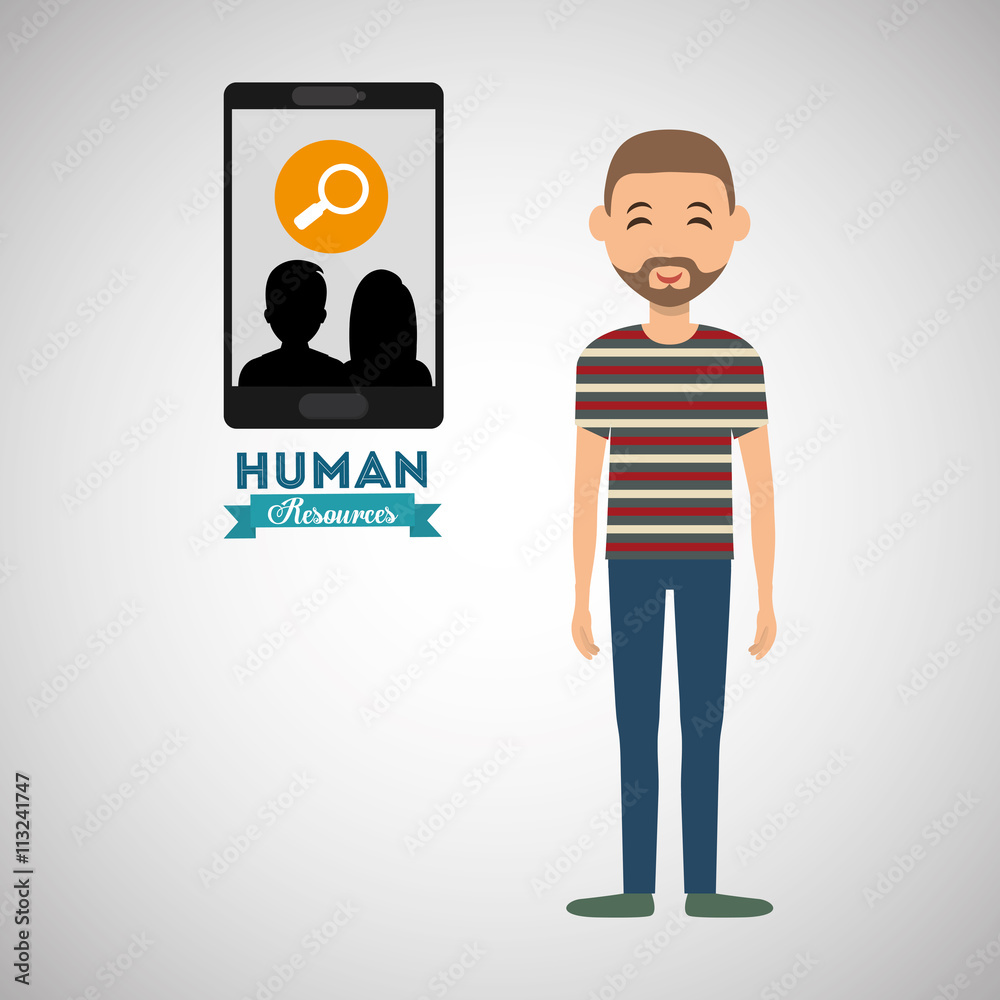 Human resources design. Person icon. Isolated illustration Human resources design. Person icon. Isolated illustration