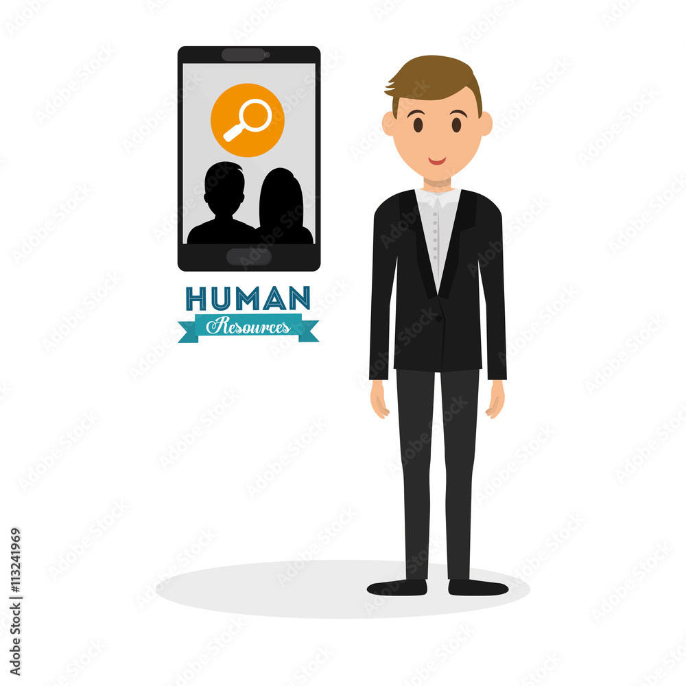 Human resources design. Person icon. Isolated illustration Human resources design. Person icon. Isolated illustration