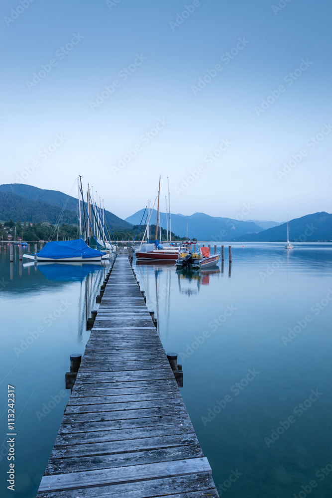 Fototapeta premium Bootssteg Tegernsee
