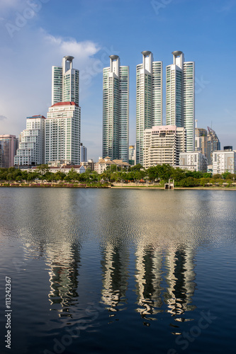 cityscape Suan benja kitti in Bangkok  Thailand.  