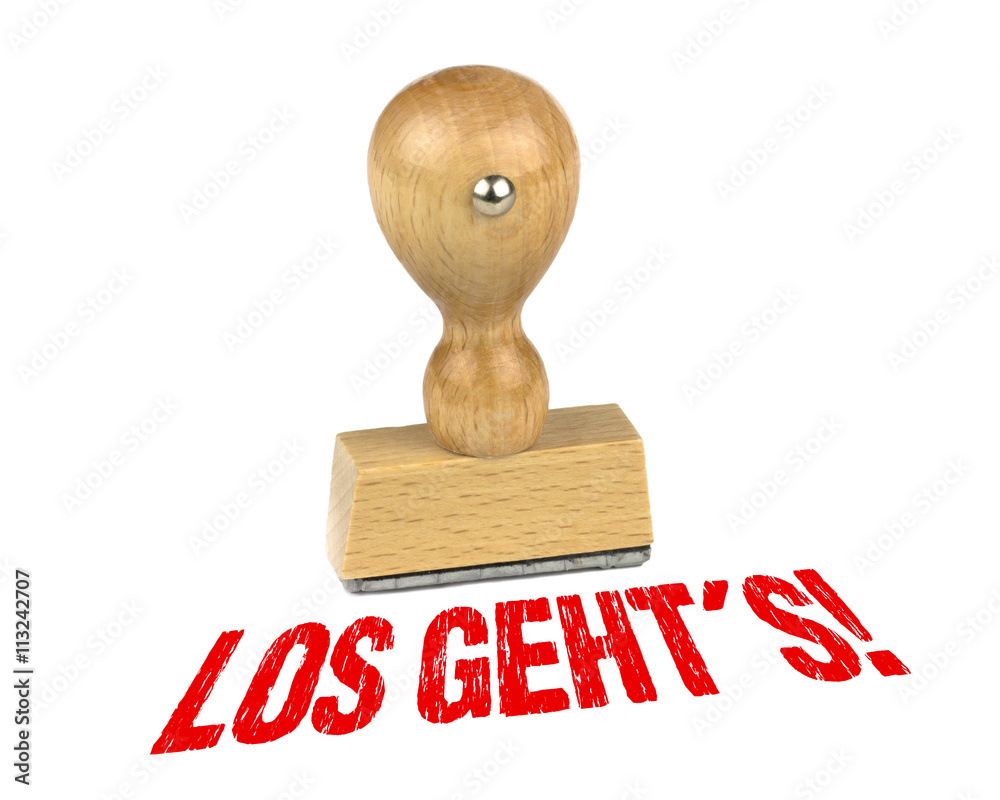 Stempel Los Geht´s! StockFoto Adobe Stock