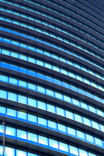 Modern office building detail, windows and floors pattern