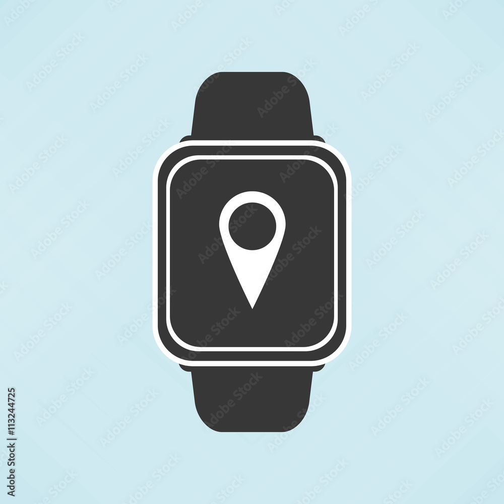 Wearable technology design. Gadget icon. Flat illustration, vector Wearable technology design. Gadget icon. Flat illustration, vector