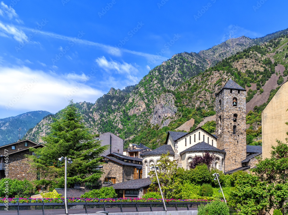 Sanat Esteve church in Andorra la Vella, Andorra.