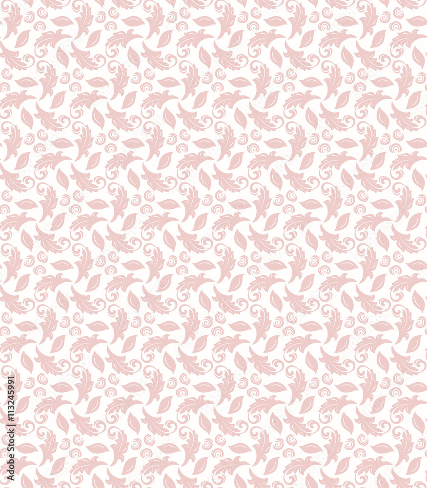Fototapeta premium Floral Fine Seamless Vector Pattern