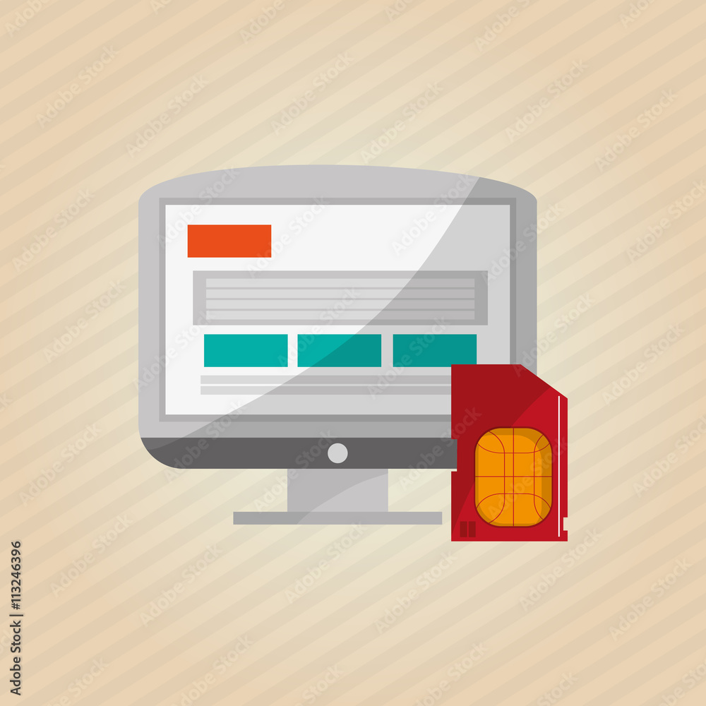 Communication design. Media icon. Flat illiustration, vector graphic Communication design. Media icon. Flat illiustration, vector graphic