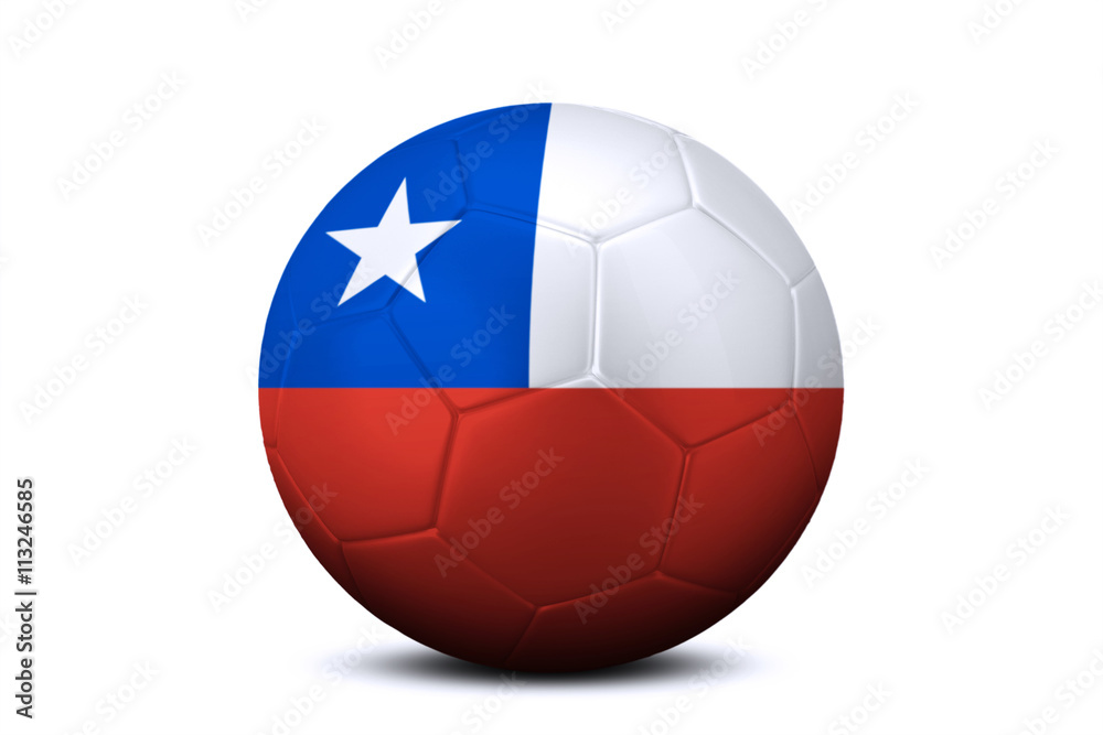 Soccer ball with flag of Chile Soccer ball with flag of Chile