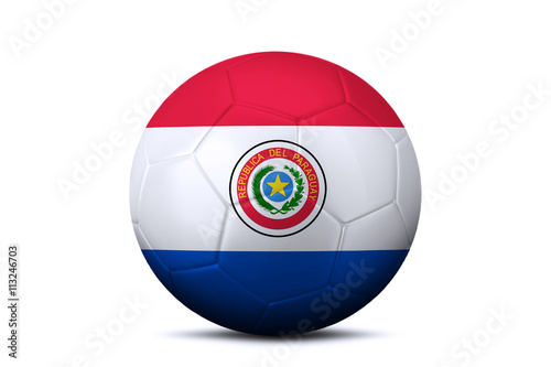 Free Download Soccer ball with flag of Paraguay - GFXLoad