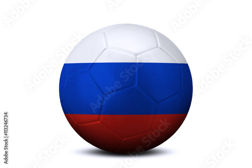Soccer ball with flag of Russia