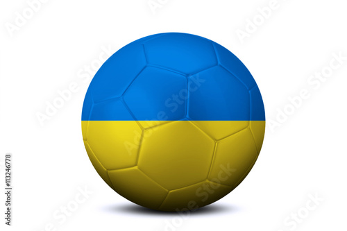 Soccer ball with flag of Ukraine